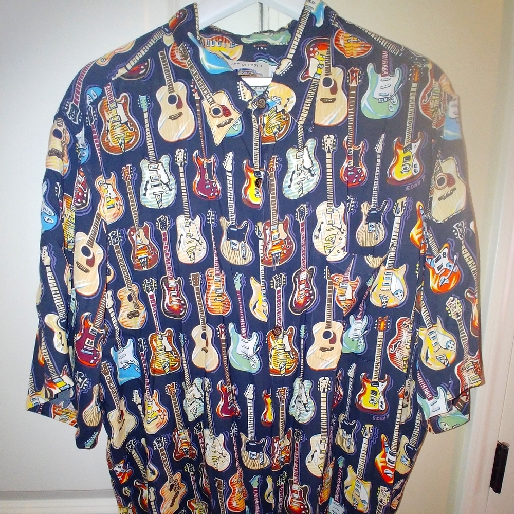 Vintage Art Of Eddy guitars shirt XXL